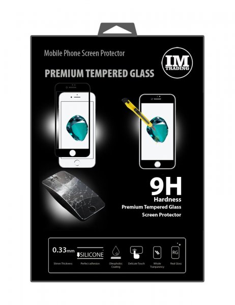 Panzer Display Echtglas 3D Schutz Folie Zubehör 9H in Schwarz für iPhone 7