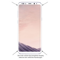 Panzer Display Echt Glas Schutz Folie Weiß für Samsung Galaxy S8 PLUS G955F