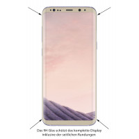 Premium Tempered Schutz Glas 3D FULL in Gold für Samsung Galaxy S8 PLUS G955F