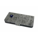 HTC U ULTRA // Brieftasche Zubehör vertikal seitliche Tasche Hülle Bumper Grau