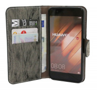 Huawei P10 PLUS // Book Style Hülle Etui Buch Case Handytasche Schale Anthrazit