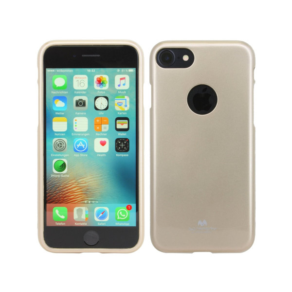 Goldene TPU SchutzHülle für iPhone 8 Silikon Hülle Etui Case Cover Silikontasche Silikonschale @cofi1453®