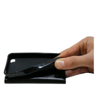 Iphone 8 PLUS // Buchtasche Hülle Case Tasche Wallet BookStyle mit STANDFUNKTION in Schwarz @ Energmix
