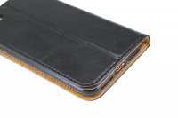 Elegante ECHT LEDER Buch-Tasche Hülle für das LG X POWER 2 in Schwarz Wallet Book-Style Cover Schale @ cofi1453®