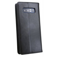 Elegante Buch-Tasche Hülle Smart Magnet für das Samsung Galaxy Note 8 ( N950F ) in Schwarz Wallet Book-Style Schale @ cofi1453®