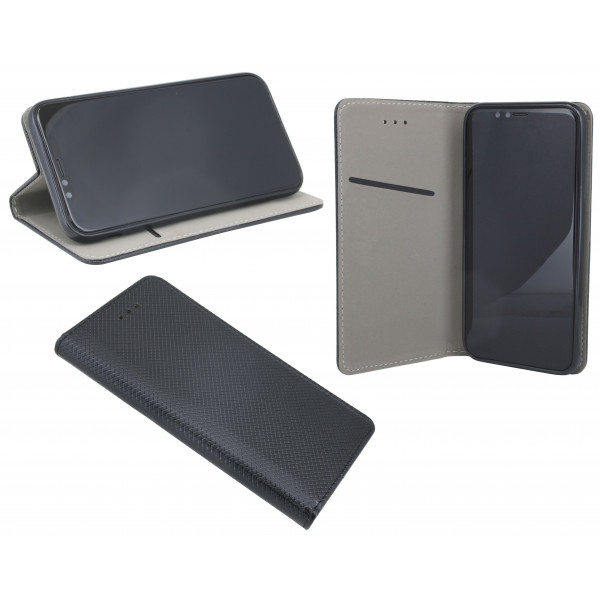 iPhone X // Smart Magnet Buchtasche Hülle Case Tasche Wallet BookStyle mit STANDFUNKTION in Schwarz @ cofi1453®