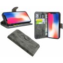 iPhone X // Buchtasche Hülle Case Tasche Wallet...