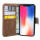 iPhone X // Buchtasche Hülle Case Tasche Wallet BookStyle mit STANDFUNKTION in Braun @ cofi1453®