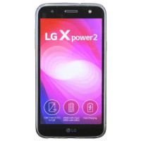 LG X POWER 2 // Silikon Hülle Tasche Case Zubehör Gummi Bumper Schale Schutzhülle Zubehör in Transparent @ cofi1453®