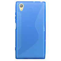 SONY XPERIA XA1 PLUS // S-Line TPU SchutzHülle Silikon Hülle Silikonschale Case Cover Zubehör Bumper in Blau @ cofi1453®