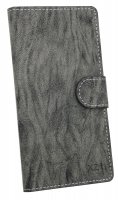 Elegante Buch-Tasche Hülle für das Sony Xperia XZ1 in Anthrazit Leder Optik Wallet Book-Style Cover Schale @ cofi1453®