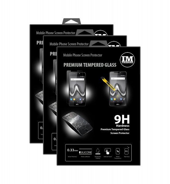3x Panzer Schutz Glas 9H Tempered Glass Display Schutz Folie Display Glas Screen Protector für WIKO TOMMY 2 PLUS cofi1453®
