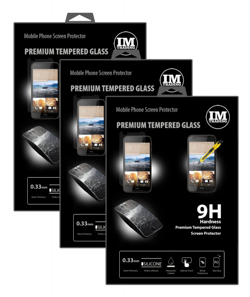 3x Panzer Schutz Glas 9H Tempered Glass Display Schutz Folie Display Glas Screen Protector für HTC DEISRE 830 cofi1453®