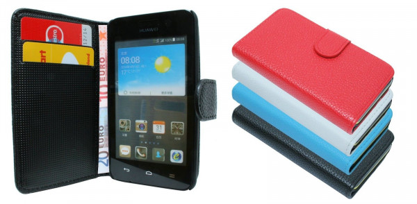 Book-Style Handy Hülle Tasche Etui Case Zubehör für Huawei Ascend Y330 @COFI