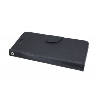Elegante Buch-Tasche Hülle für das WIKO LENNY 4 in Schwarz Leder Optik Wallet Book-Style Cover Schale @ cofi1453®