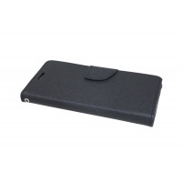 Elegante Buch-Tasche Hülle für das WIKO TOMMY 2 in Schwarz Leder Optik Wallet Book-Style Cover Schale @ cofi1453®