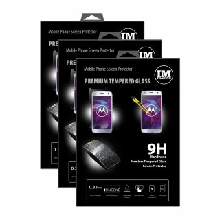 3x Panzer Schutz Glas 9H Tempered Glass Display Schutz Folie Display Glas Screen Protector für Lenovo Motorola Moto X4 cofi1453®