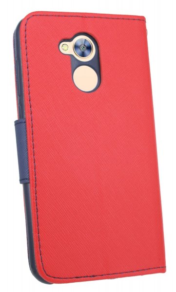 Elegante Buch-Tasche Hülle für das HONOR 6A in Rot-Blau ( 2-Farbig ) Leder Optik Wallet Book-Style Cover Schale @ cofi1453®