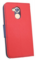Elegante Buch-Tasche Hülle für das HONOR 6A Pro in Rot-Blau ( 2-Farbig ) Leder Optik Wallet Book-Style Cover Schale @ cofi1453®