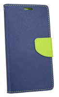 Elegante Buch-Tasche Hülle für das LENOVO MOTO E4 in Blau-Grün (2-Farbig) Leder Optik Wallet Book-Style Cover Schale @ cofi1453®