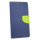 Elegante Buch-Tasche Hülle für das LENOVO MOTO E4 PLUS in Blau-Grün (2-Farbig) Leder Optik Wallet Book-Style Schale @ cofi1453®