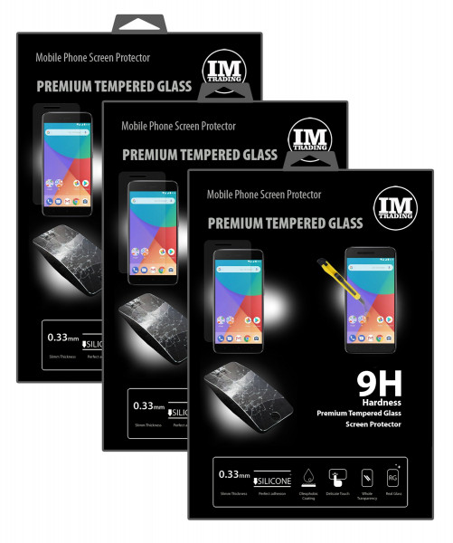3x Panzer Schutz Glas 9H Tempered Glass Display Schutz Folie Display Glas Screen Protector für Xiaomi Mi A1 cofi1453®