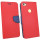 Elegante Buch-Tasche Hülle für das XIAOMI REDMI NOTE 5A PRIME in Rot-Blau Leder Optik Wallet Book-Style Cover Schale @ cofi1453®