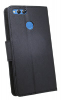 Elegante Buch-Tasche Hülle für das HONOR 7X in Schwarz Leder Optik Wallet Book-Style Cover Schale @ cofi1453®