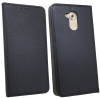 Elegante Buch-Tasche "Smart" Hülle für das HONOR 6C in Schwarz Leder Optik Wallet Book-Style Cover Schale @ cofi1453®