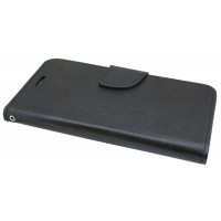 Elegante Buch-Tasche Hülle für das WIKO VIEW in Schwarz Leder Optik Wallet Book-Style Cover Schale @ cofi1453®