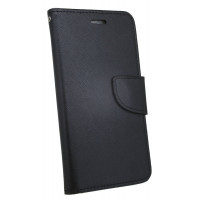 Elegante Buch-Tasche Hülle für das WIKO VIEW in Schwarz Leder Optik Wallet Book-Style Cover Schale @ cofi1453®