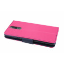 Elegante Buch-Tasche Hülle für das HUAWEI MATE 10 LITE in Pink-Blau Leder Optik Wallet Book-Style Cover Schale @ cofi1453®