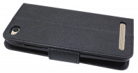 Elegante Buch-Tasche Hülle für das XIAOMI REDMI 5A in Schwarz Leder Optik Wallet Book-Style Cover Schale @ cofi1453®