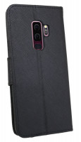Elegante Buch-Tasche Hülle für SAMSUNG GALAXY S9 PLUS G965F in Schwarz Leder Optik Wallet Book-Style Cover Schale @ cofi1453®