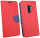 Elegante Buch-Tasche Hülle für SAMSUNG GALAXY S9 PLUS G965F in Rot Leder Optik Wallet Book-Style Cover Schale @ cofi1453®