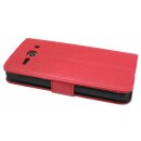 Elegante Buch-Tasche Hülle für Huawei Ascend Y530 in Rot Leder Optik Wallet Book-Style Cover Schale @ cofi1453®