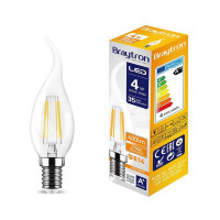 E14 4W LED Leuchtmittel Kerzenlampe Flamme C35T 400 Lumen...