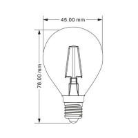 E14 4W LED Filament Lampe Kugelform P45 400 Lumen
