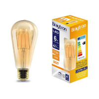 E27 6W LED Filament Lampe Kolben Dimmabr 2200K 515 Lumen