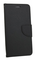 Elegante Buch-Tasche Hülle für HUAWEI P20 in Schwarz Leder Optik Fancy Wallet Book-Style Cover Schale  cofi1453®