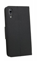Elegante Buch-Tasche Hülle für HUAWEI P20 in Schwarz Leder Optik Fancy Wallet Book-Style Cover Schale  cofi1453®