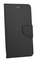 Elegante Buch-Tasche Hülle für HUAWEI P20 LITE in Schwarz Leder Optik Fancy Wallet Book-Style Cover Schale  cofi1453®