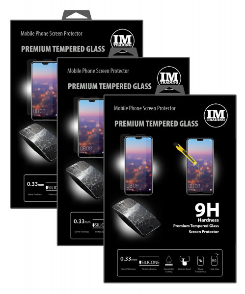3x Panzer Schutz Glas 9H Tempered Glass Display Schutz Folie Display Glas Screen Protector für HUAWEI P20 PRO cofi1453®