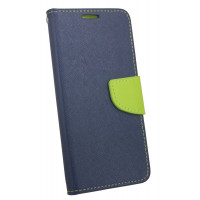 Elegante Buch-Tasche Hülle für HUAWEI P20 LITE in Blau-Grün Leder Optik Fancy Wallet Book-Style Cover Schale