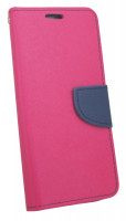 Elegante Buch-Tasche Hülle für HUAWEI P20 LITE in Pink-Blau Leder Optik Fancy Wallet Book-Style Cover Schale