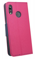 Elegante Buch-Tasche Hülle für HUAWEI P20 LITE in Pink-Blau Leder Optik Fancy Wallet Book-Style Cover Schale