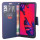 Elegante Buch-Tasche Hülle für HUAWEI P20 PRO in Pink-Blau Leder Optik Fancy Wallet Book-Style Cover Schale  cofi1453®
