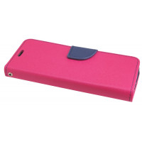 Elegante Buch-Tasche Hülle für HUAWEI P20 in Pink-Blau Leder Optik Fancy Wallet Book-Style Cover Schale