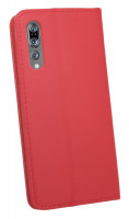 Elegante Buch-Tasche Hülle Smart Magnet für das HUAWEI P20 PRO Leder Optik Wallet Book-Style Cover in Rot Schale