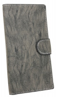 Elegante Buch-Tasche Hülle für das Sony Xperia L2 in Anthrazit Leder Optik Wallet Book-Style Cover Schale